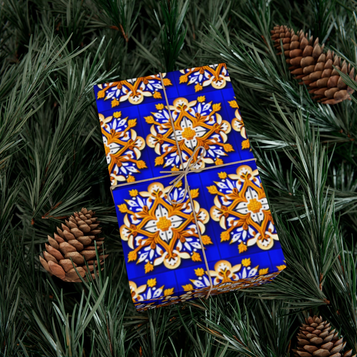 Gift Wrap Papers: Royal Blue Snowflake