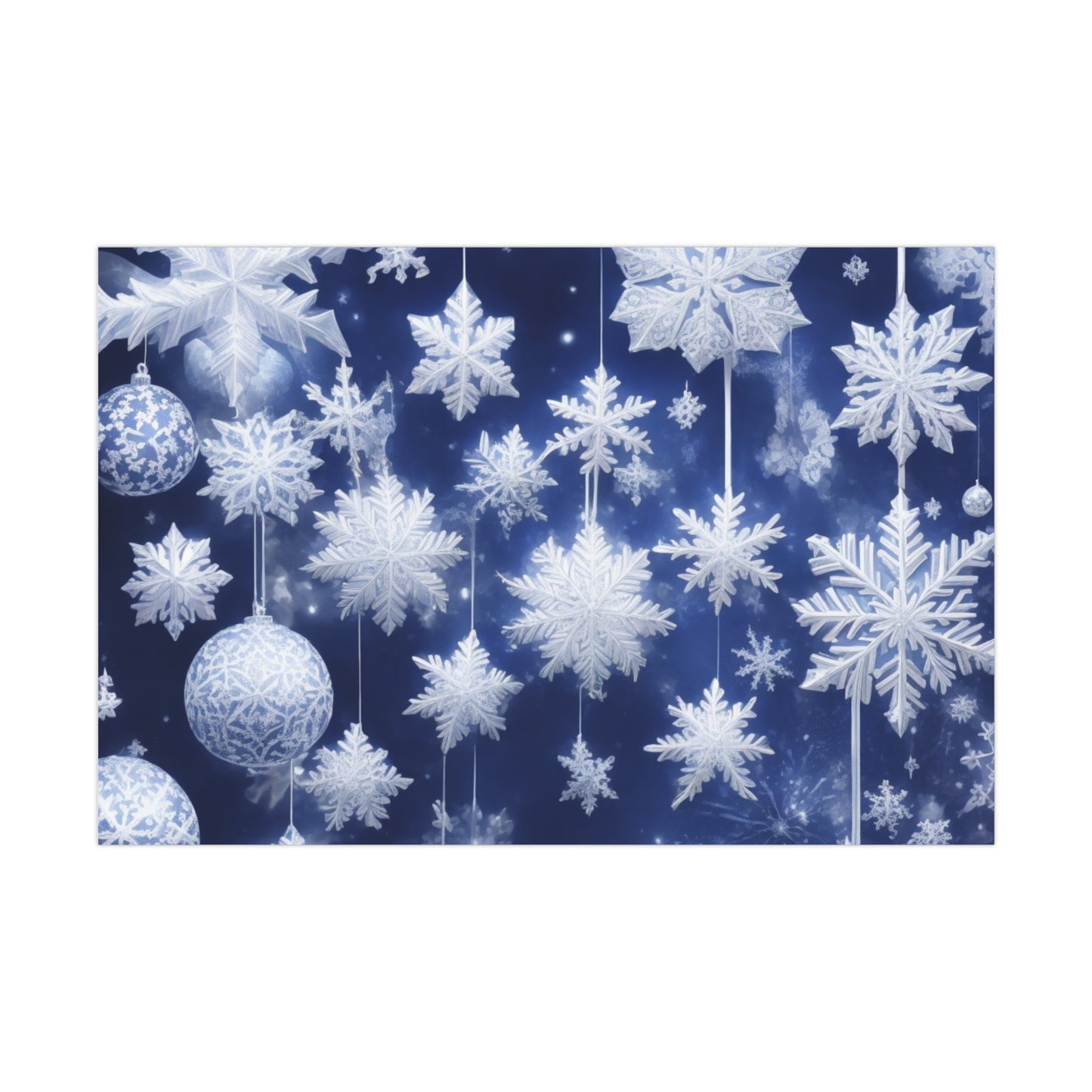 Gift Wrap Papers: Royal Blue, snowflakes