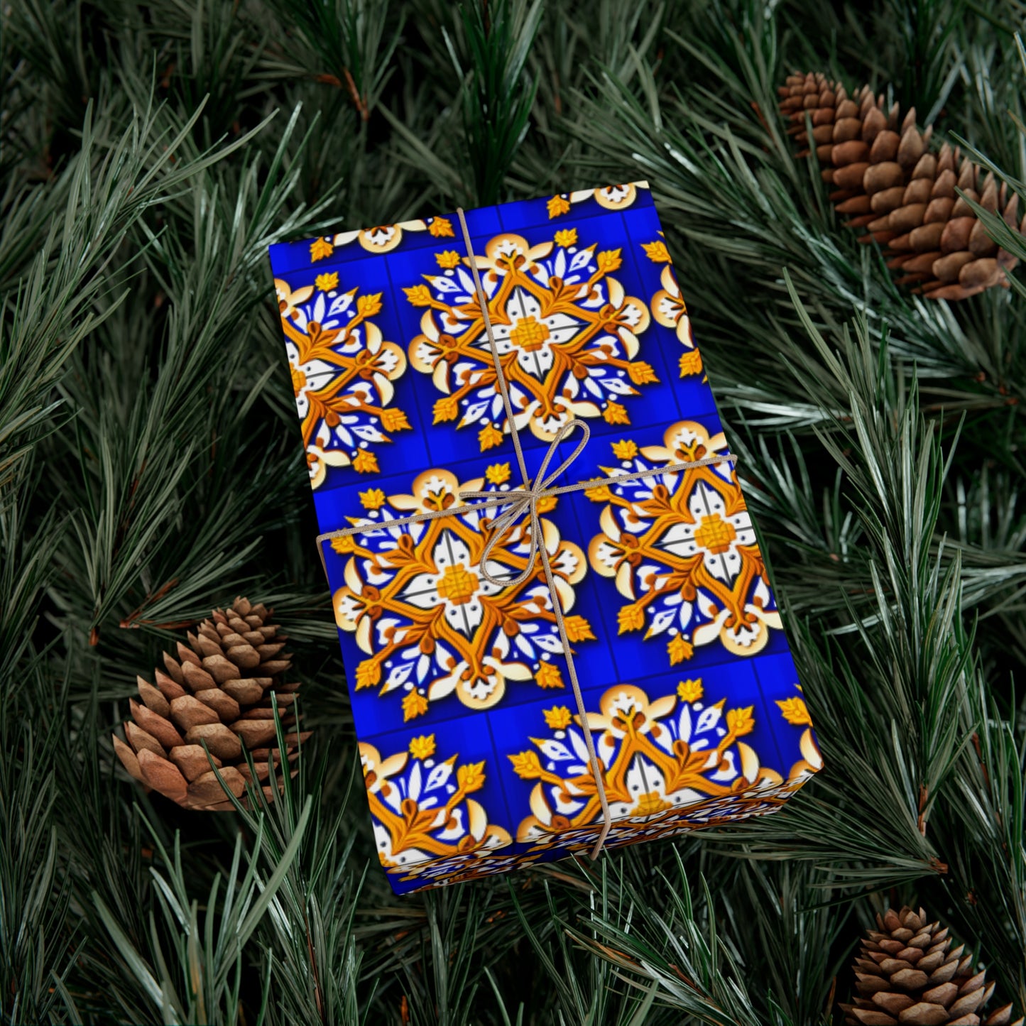 Gift Wrap Papers: Royal Blue Snowflake