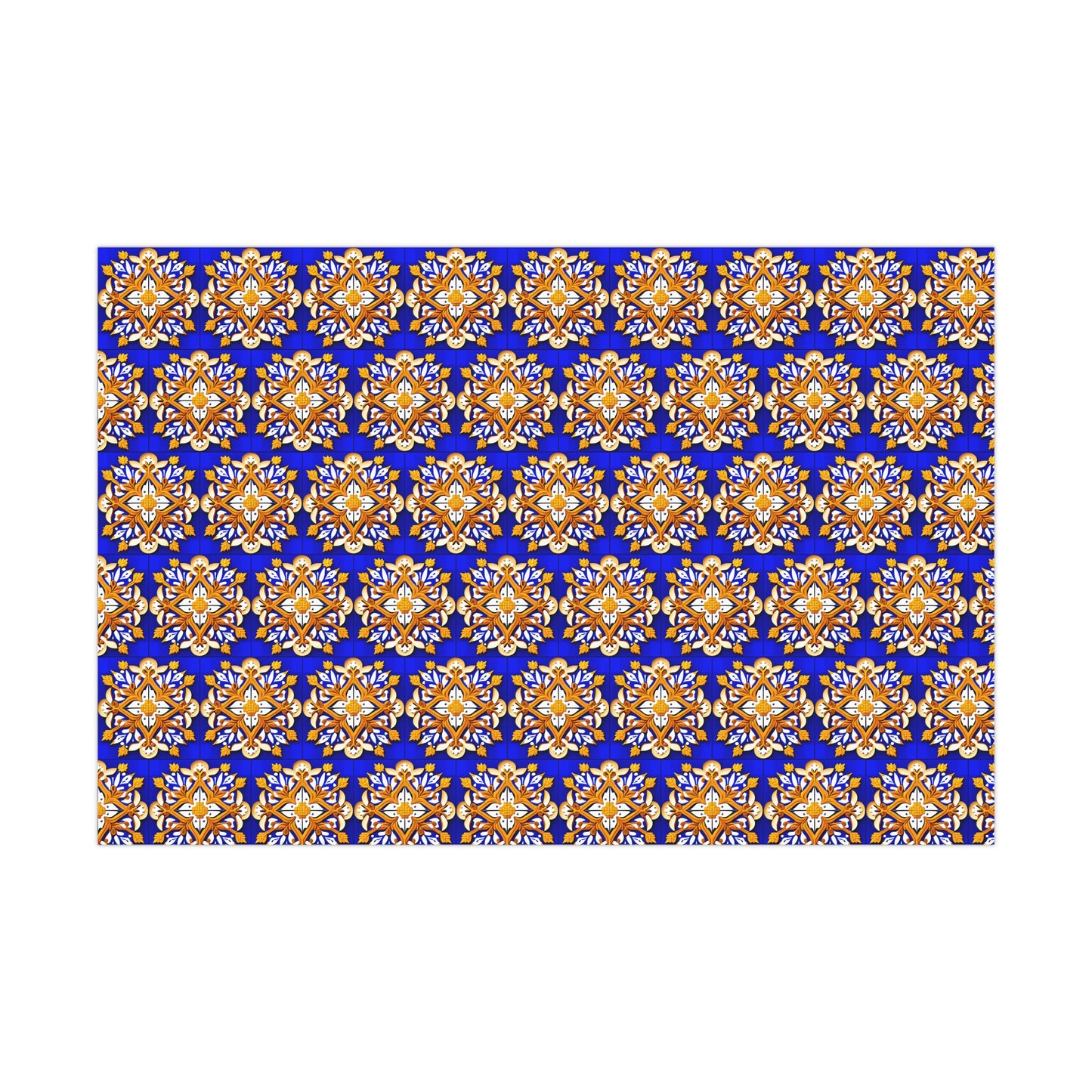 Gift Wrap Papers: Royal Blue Snowflake