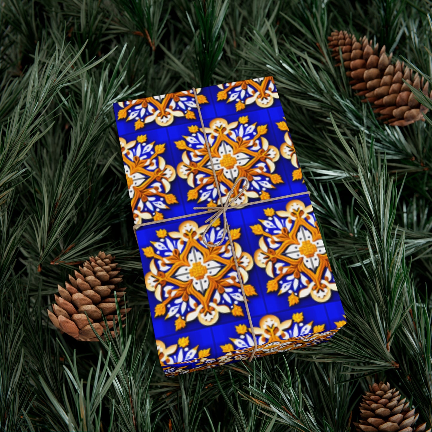 Gift Wrap Papers: Royal Blue Snowflake