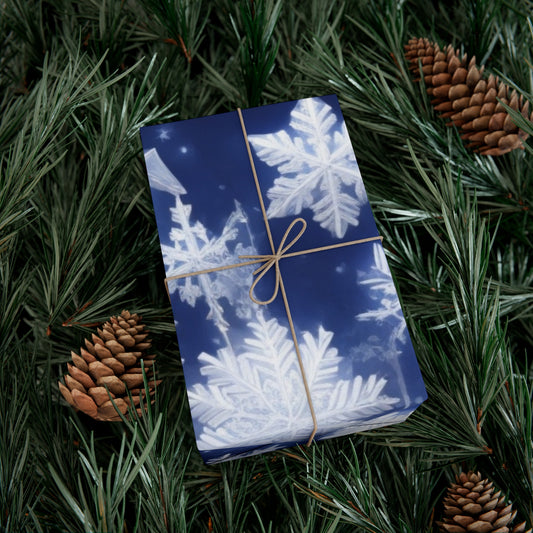 Gift Wrap Papers: Royal Blue, snowflakes