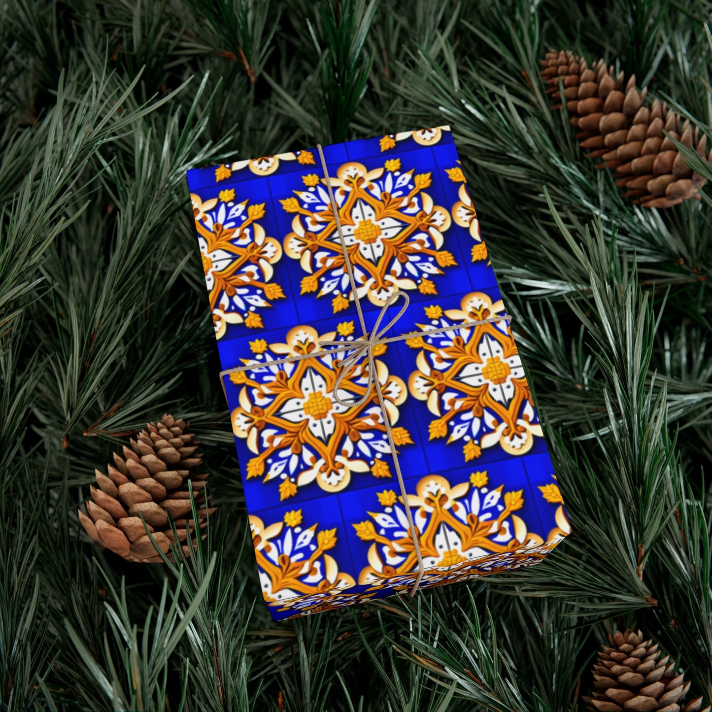 Gift Wrap Papers: Royal Blue Snowflake