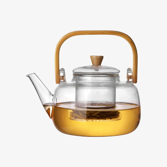 Bamboo & Glass Tea Kettle