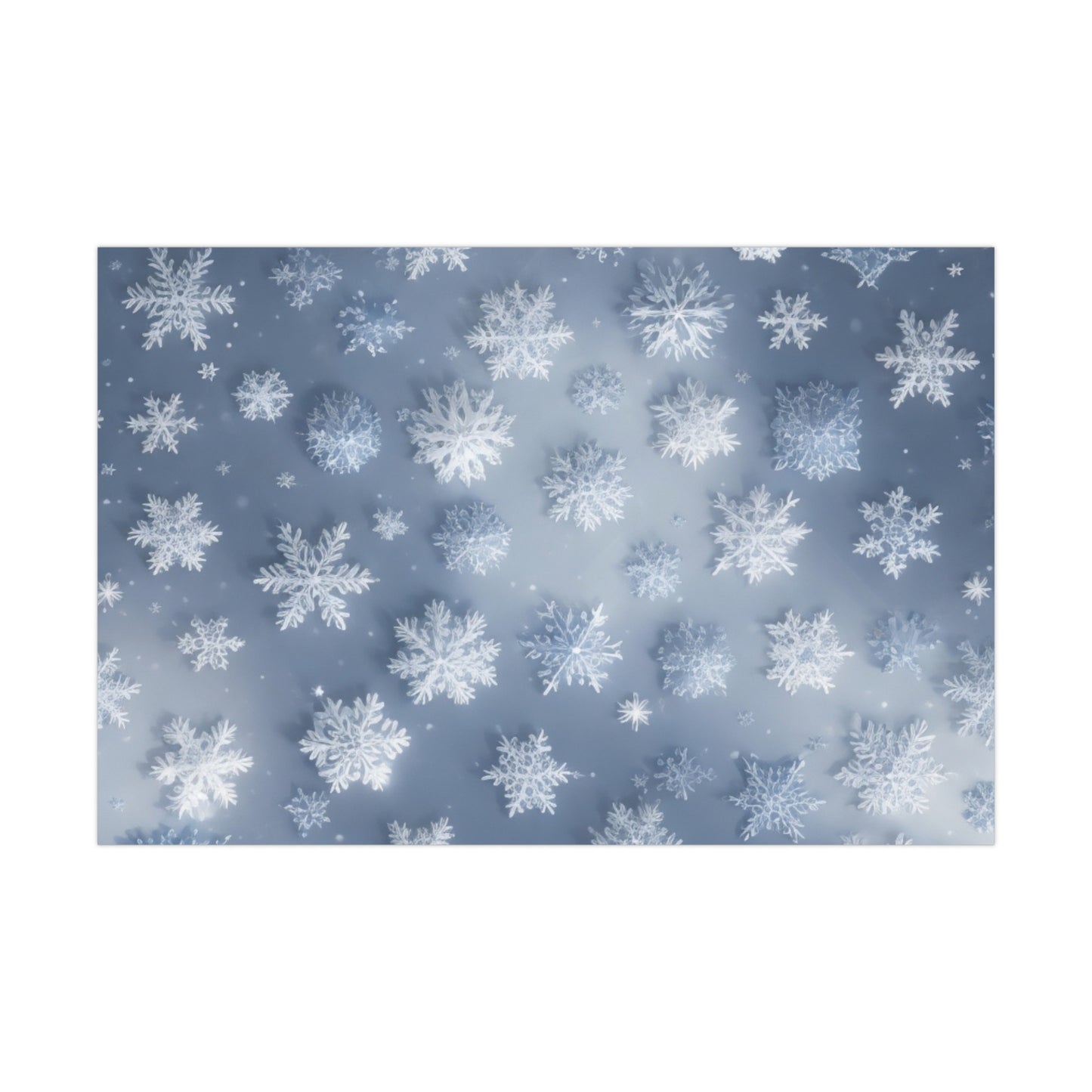 Gift Wrap Papers - Silver Blue Snowflake