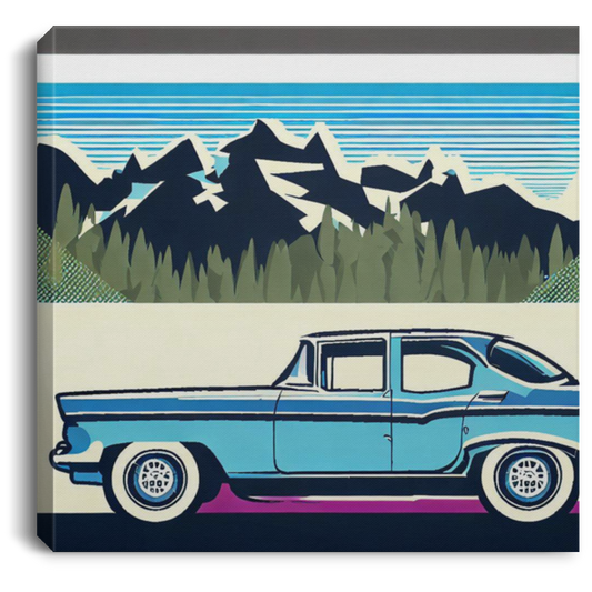 Vintage Car Retro Canvas Art: Classic Automobile Wall Décor- Perfect Gift for Car Enthusiasts and Collectors - Limited Edition Prints