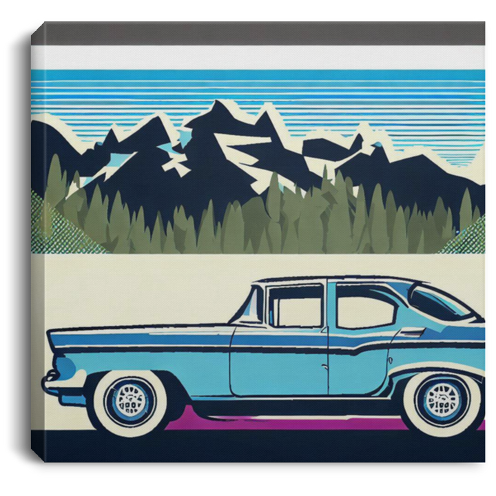 Vintage Car Retro Canvas Art: Classic Automobile Wall Décor- Perfect Gift for Car Enthusiasts and Collectors - Limited Edition Prints