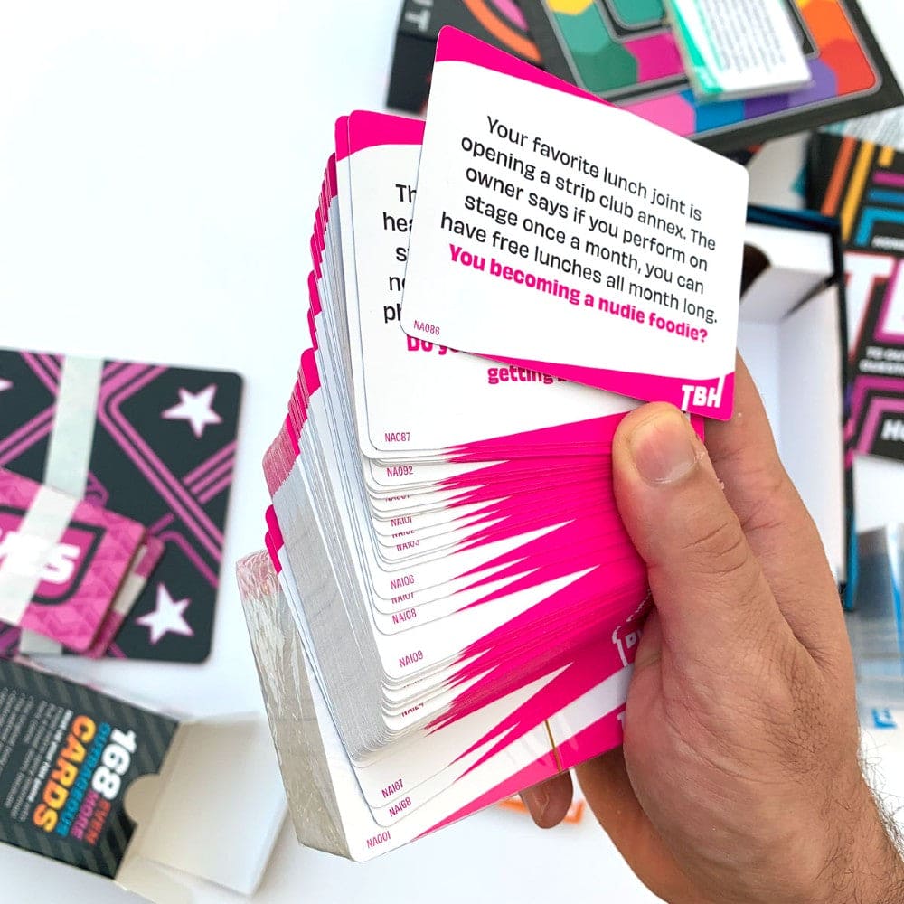 TBH: The Game of Honest Answers to Outrageous Questions | Storytelling Card Game by Cut