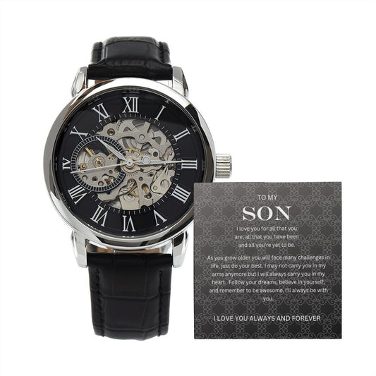 To my Son | Men's Openwork Watch