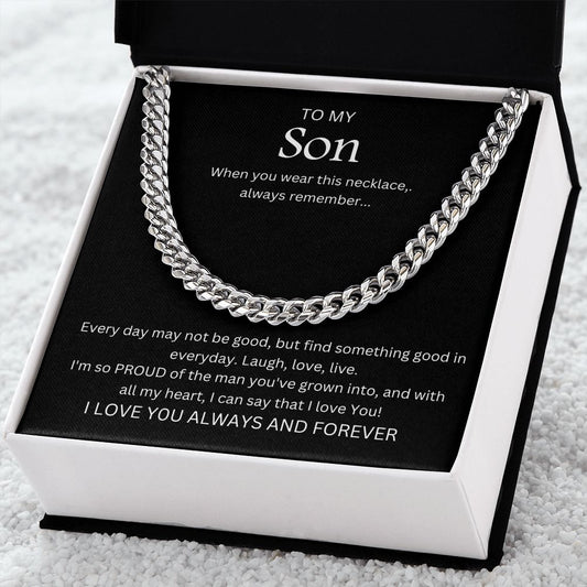 To my Son | Cuban Link Chain