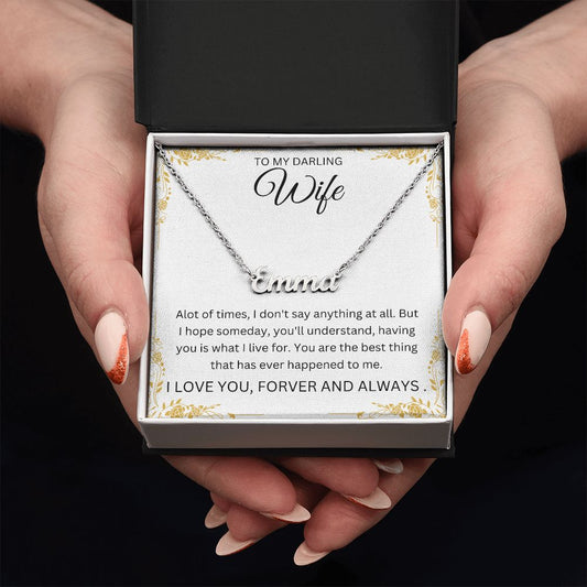 To my Darling Wife | Custom Name Necklace