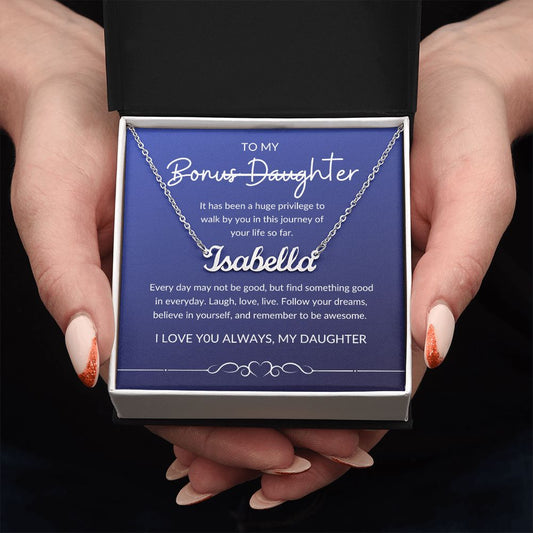 To my Bonus Daughter | Custom Name Necklace