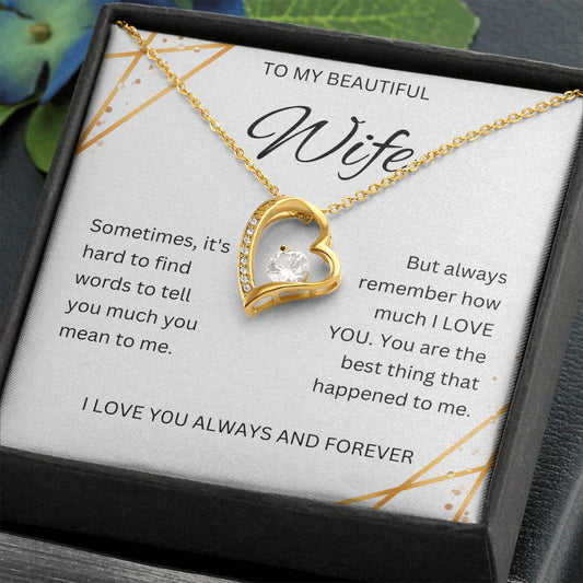 To my Beautiful Wife| Forever Love Necklace