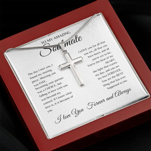 To  my Soulmate | Cross Necklace